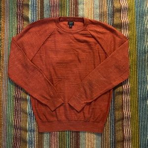 JCrew Factory Ragland budded crewneck sweater. Heather Rose. Size medium.